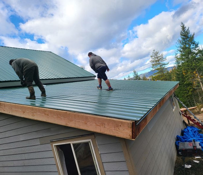 Roofers doing a repair